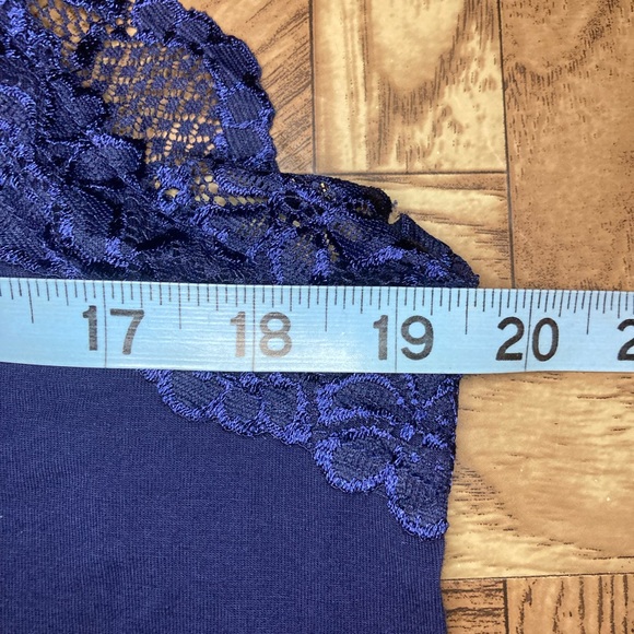 Navy Lace Trim Camisole - Picture 5 of 5